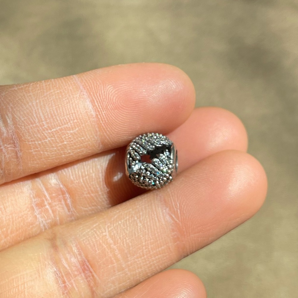 Retired Pandora Multiple Angle Wings Round Charm … - image 2